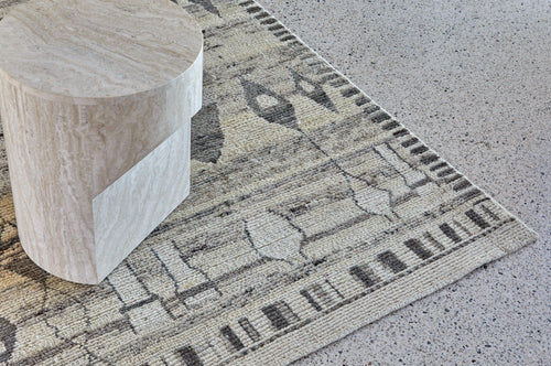 Atlas Pinnacle Designer Side Table - Natural Travertine Side Table