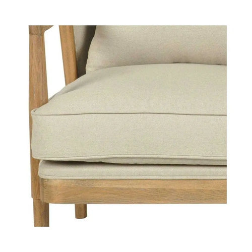 Angourie Classic Arm Chair - Oakwood & Linen Occasional Chairs