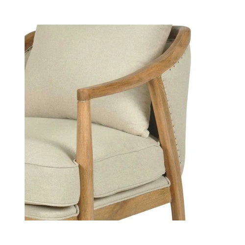 Angourie Classic Arm Chair - Oakwood & Linen Occasional Chairs