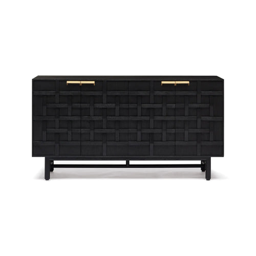 Ares Luxury Lattice Sideboard - Black Buffets