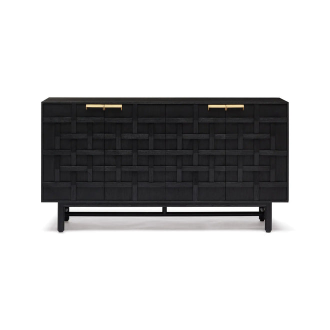 Ares Luxury Lattice Sideboard - Black Buffets