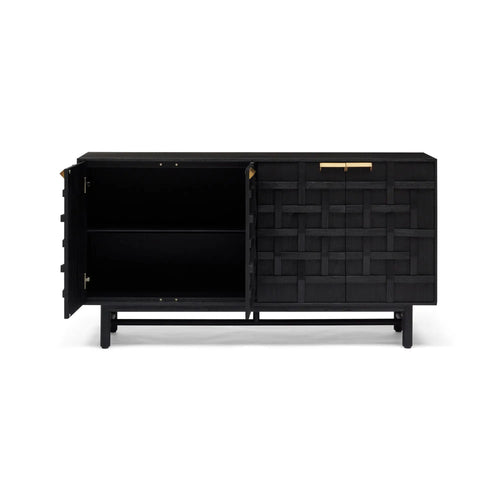 Ares Luxury Lattice Sideboard - Black Buffets