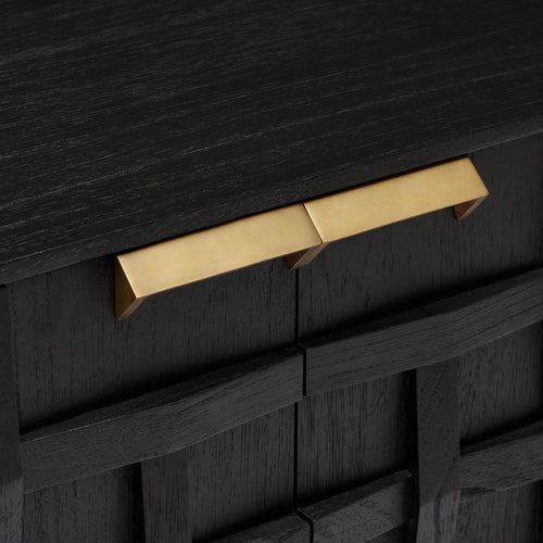 Ares Luxury Lattice Sideboard - Black Buffets