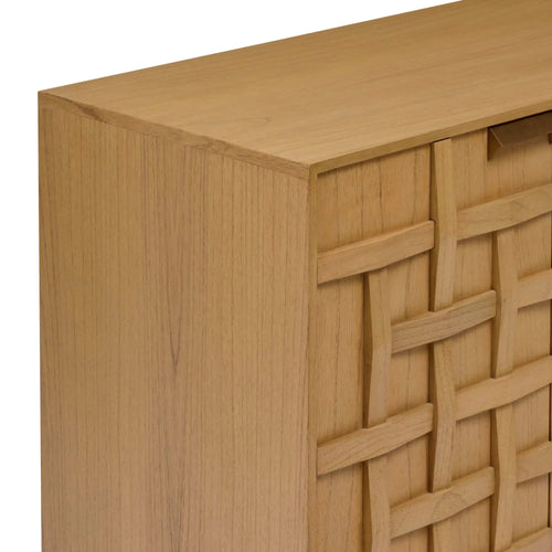 Ares Luxury Lattice Sideboard - Natural Buffets