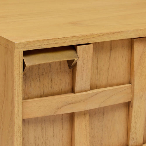 Ares Natural Lattice Designer Bedside Table - Left Handle Bedside Table