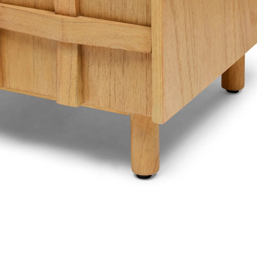 Ares Natural Lattice Designer Bedside Table - Right Handle Bedside Table
