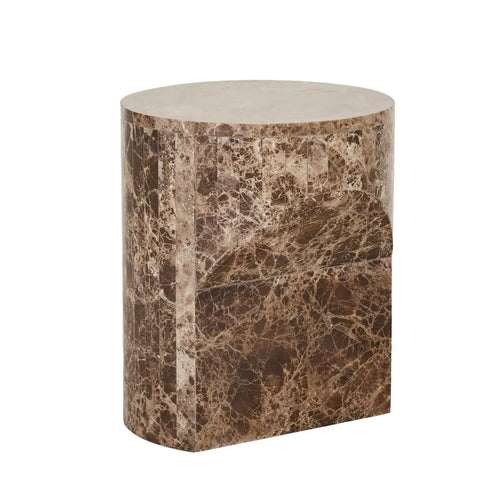 Atlas Pinnacle Modern Side Table - Emperador Side Table