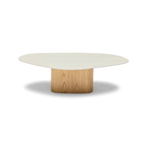 Axel Coffee Table with Marble Top - Oak Coffee Table