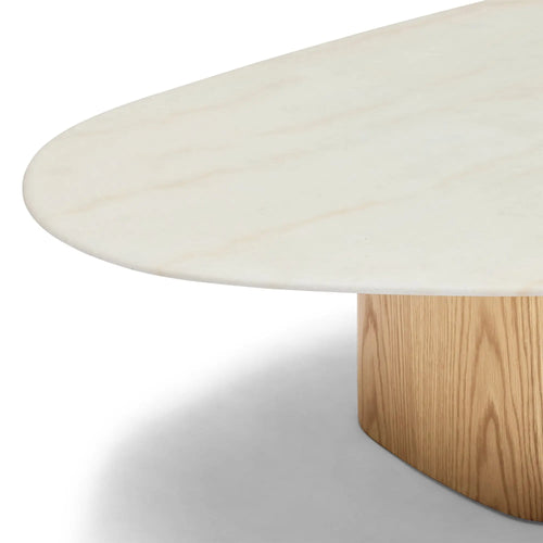 Axel Coffee Table with Marble Top - Oak Coffee Table