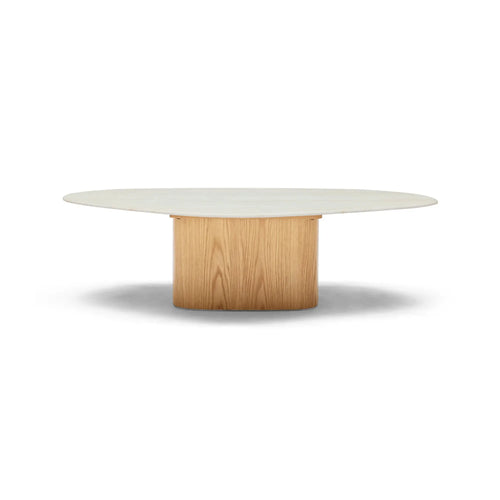 Axel Coffee Table with Marble Top - Oak Coffee Table