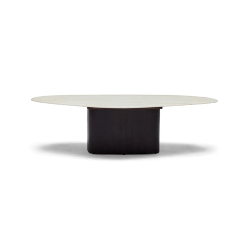 Axel Coffee Table with Marble Top - Walnut Coffee Table