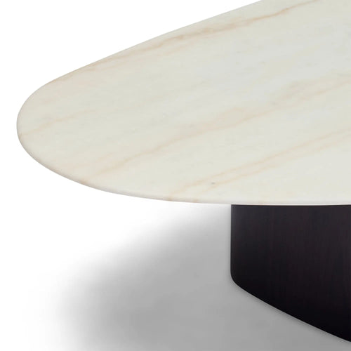 Axel Coffee Table with Marble Top - Walnut Coffee Table