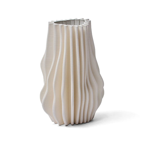 Azami White Ceramic Sculptural Vase Vases & Vessels