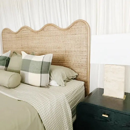 Bahamas Natural Rattan Wave Headboard Bedheads