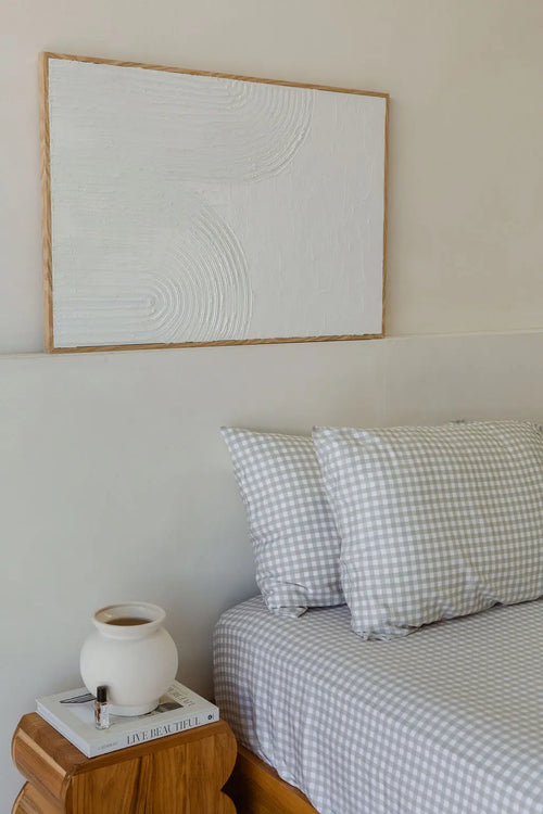 Bamboo Sheet Set Olive Gingham Bed Sheets