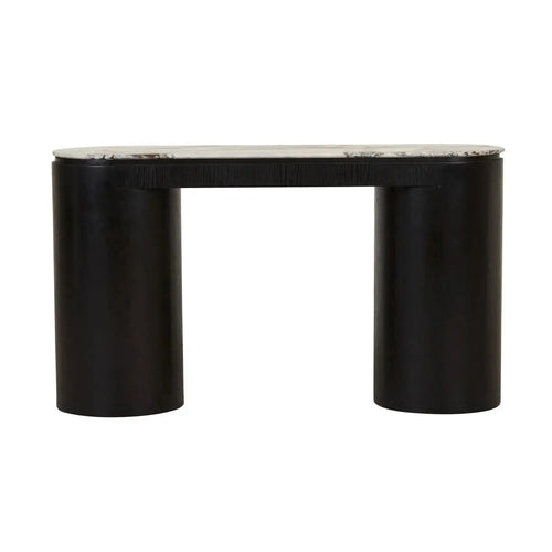Matt Ocean Marble/Black Oak - Hallway Table Console Table