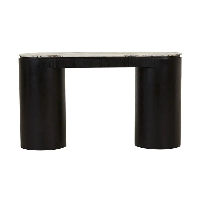 Matt Ocean Marble/Black Oak - Hallway Table Console Table