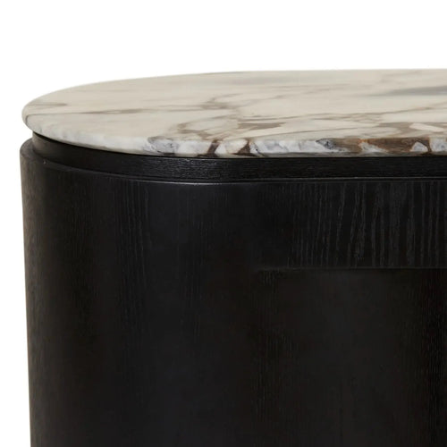 Matt Ocean Marble/Black Oak - Hallway Table Console Table