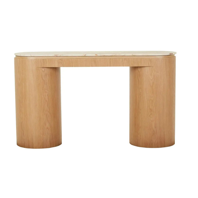 Matt Brown Vein Marble / Natural Ash - Console Table Console Table