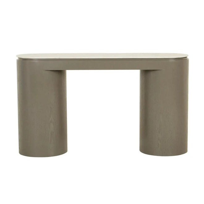 White Marble/Snowgum - Entry Table Console Table