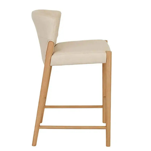 Buy Sketch Ronda Barstool - Pecan Leather - Light Oak Kitchen / Bar Stool