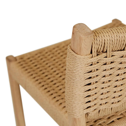 Anton Modern Barstool - Natural Papercord - Light Oak Kitchen / Bar Stool