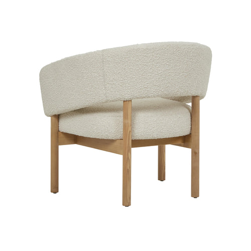 Jenson Modern Occasional Chair - Barley Boucle - Natural Ash Occasional Chair