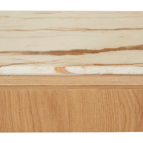Matt Brown Vein Marble / Natural Ash - Console Table Console Table
