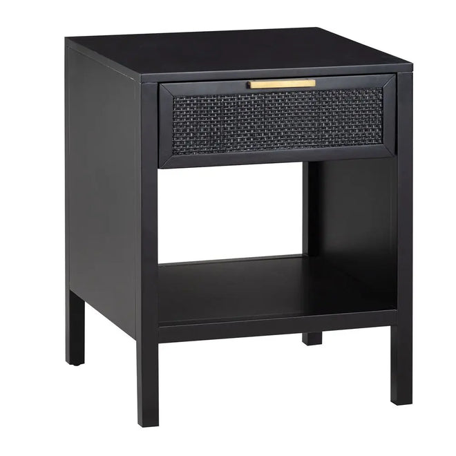 Cayman - Black Rattan Beside Table Bedside Tables