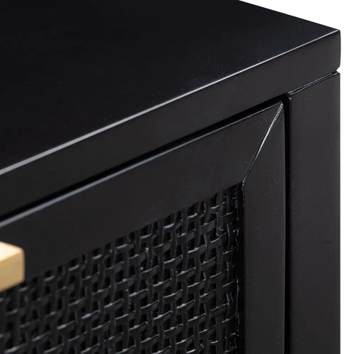 Cayman - Black Rattan Beside Table Bedside Tables