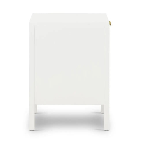 Cayman - White Rattan Beside Table Bedside Tables