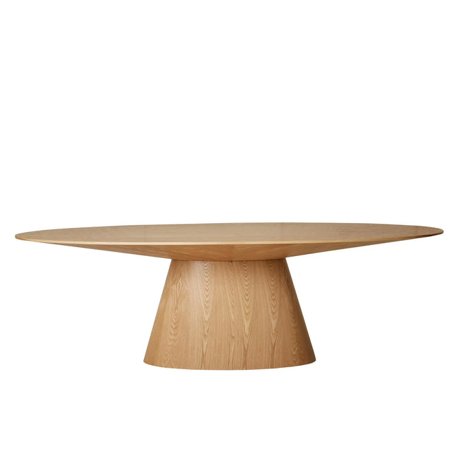 Classique Oval Designer Dining Table - Smoked Ash - 8 Seater Dining Table