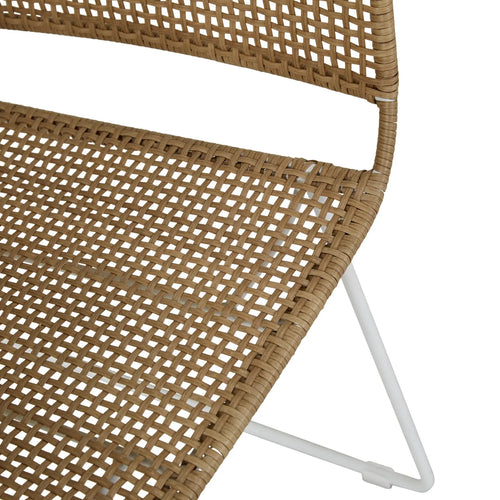 Corsica Sleigh Designer Outdoor Dining Armchair - Natural Dining Chairs