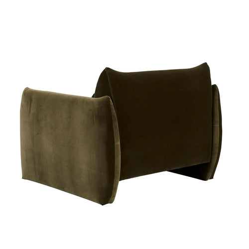 Designer Sidney Peak Sofa Chair - Caper Velvet Occasional Chair
