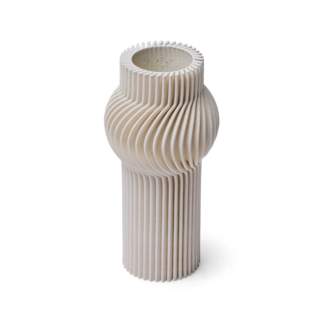 Eiko White Sculptural Vase Ceramic Vases & Vessels