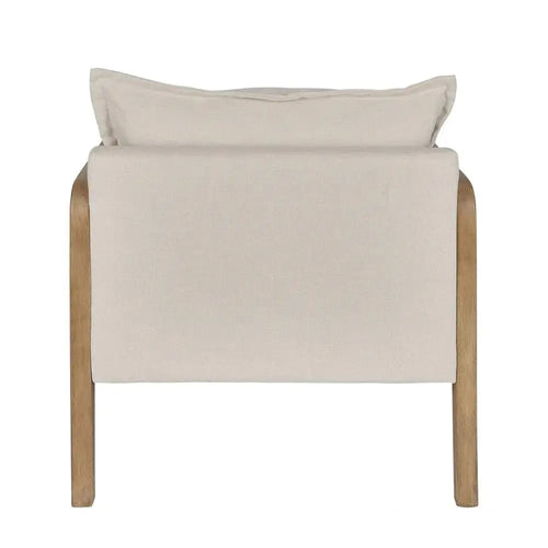 Hamilton Armchair - Wood & Cream Linen Occasional Chairs