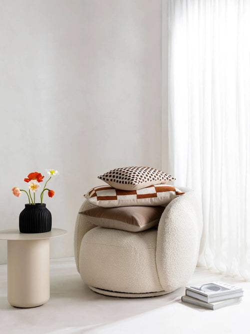 Etro Square Cacao Velvet Cushion Cushions