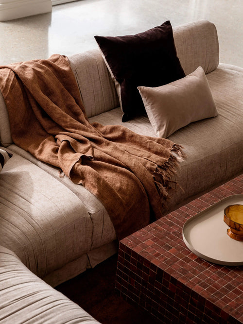Etro Square Chocolate  Velvet Cushion Cushions