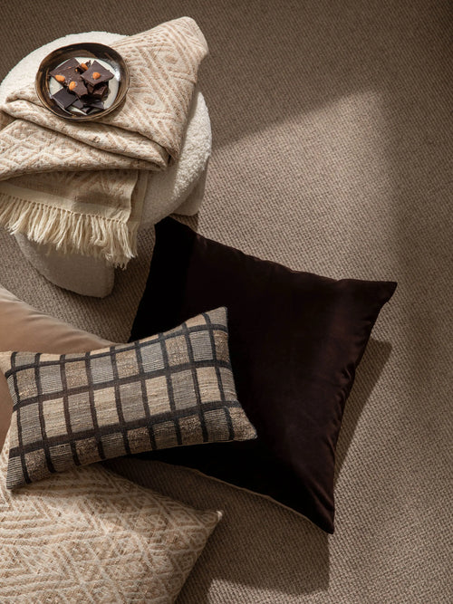 Etro Square Chocolate  Velvet Cushion Cushions