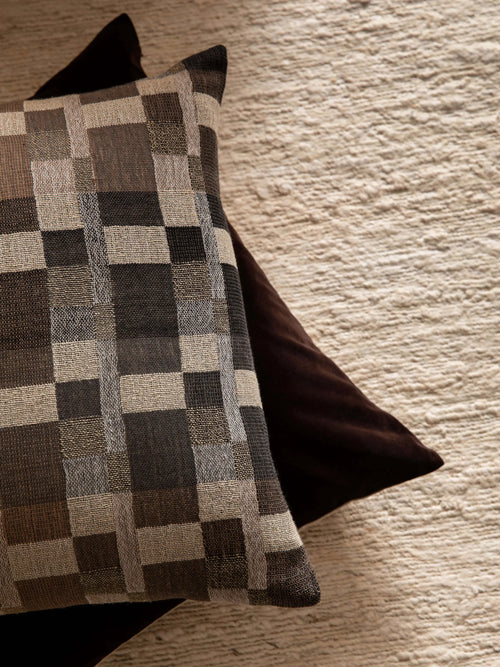 Etro Square Chocolate  Velvet Cushion Cushions