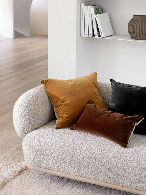 Etro Square Toffee - Velvet Cushion Cushions