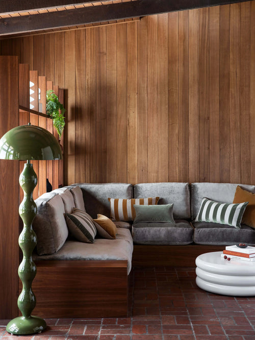 Etro Square Toffee - Velvet Cushion Cushions