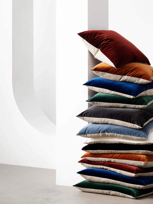 Etro Square Toffee - Velvet Cushion Cushions