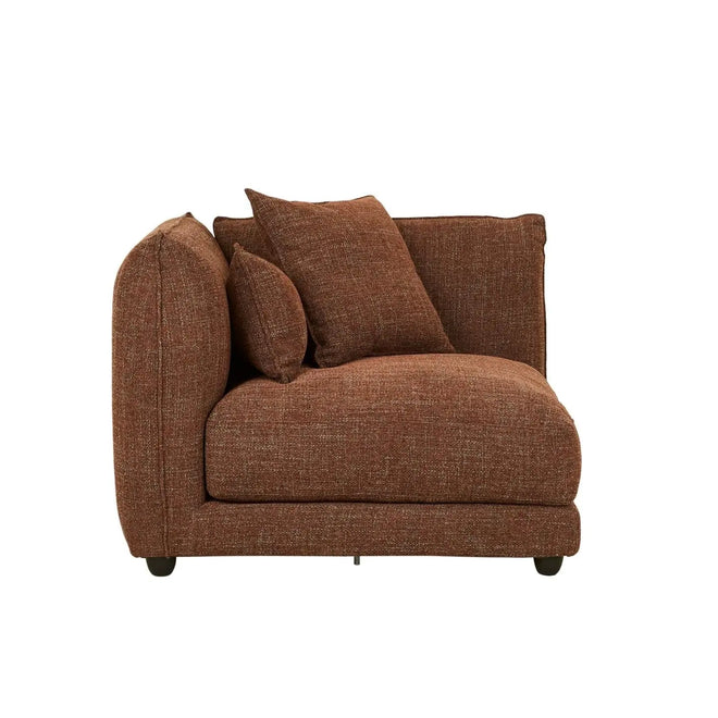 Felix Crest Modular 1 Seater Left Corner Sofa - Auburn Weave Sofa