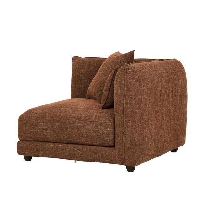 Felix Crest Modular 1 Seater Right Corner Sofa - Auburn Weave Sofa