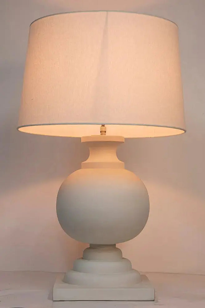 Hyams - White Timber Side Lamp Table Lamp