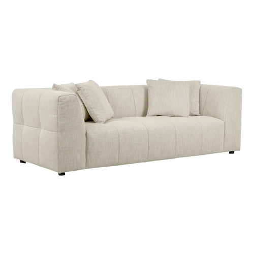Sidney Slouch 3 Seater Modern Sofa - Barley