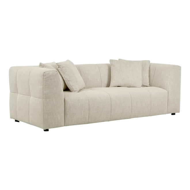 Sidney Slouch 3 Seater Modern Sofa - Barley