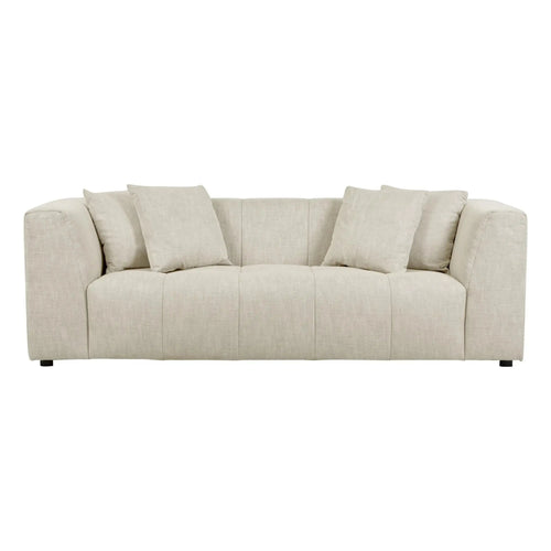 Sidney Slouch 3 Seater Modern Sofa - Barley
