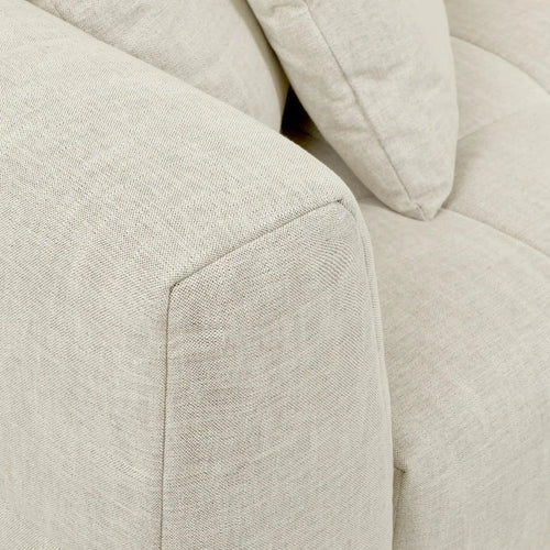 Sidney Slouch 3 Seater Modern Sofa - Barley
